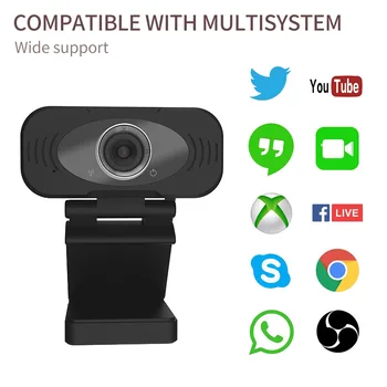 1080P Webcam IMILAB 2MP z mikrofonem, HD USB Webcam Plug And Play Desktop Laptop Smart Tv do strumieniowego przesyłania wideo przez confere