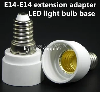 10szt E14 E14 lampa LED podstawowy adapter przedłużacz gniazda konwerter PC materiał ogniotrwały E14-adapter E14 lampa podstawowy uchwyt na wtyczkę