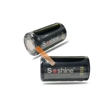 10szt Soshine 18350 bateria 1000 mah 3.7 v akumulator litowo-jonowy z baterią ochronne pudełko do przechowywania