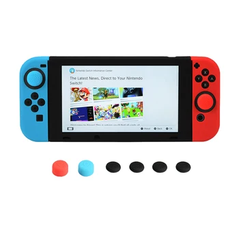 11 1 kpl silikonowy pokrowiec osłona do Nintendo Switch NS NX видеоигровая konsolę do kontrolera dla joysticka silikonowa nakładka na kciuk