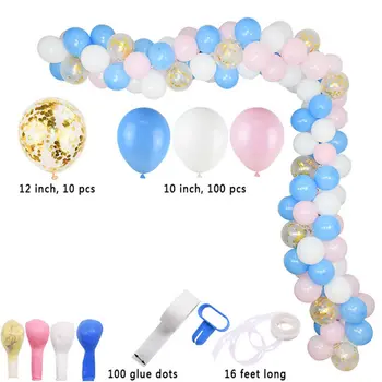 113 szt./kpl. lateksowe balony balloon Party Chain Arch Birthday Party Ślub ślubna ozdoba jubileuszowa uroczystość wystrój