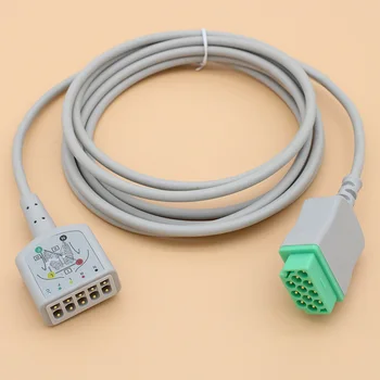 11P EKG EKG główny kabel i leadwire dla GE Marquette Patient ECG EKG Dash PRO/Eagle/Solar/Tram systems.,AHA/IEC,3 przewody.
