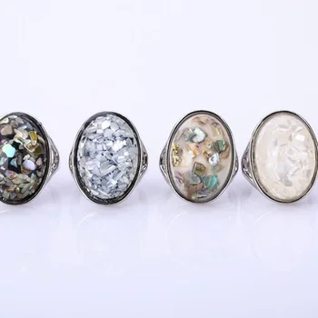 12 sztuk owalne kamienne pierścienie dla kobiet Boho Bohemian Statement obrączki ślubne obrączki moda męska biżuteria