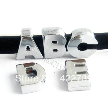 1300PCS 8MM NO Rhinestone Slide Letters New fashion jewelry English alphabet Fit Wristband LSSL09*1300