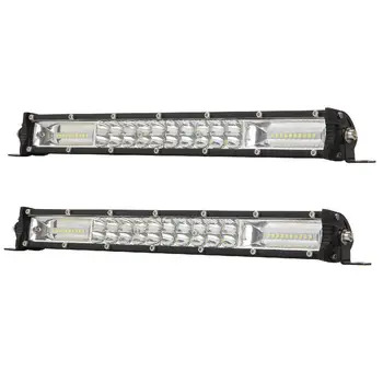 15Inch LED Light Bar Spot Flood Work Light for SUV ATV Car Boat Automobile Working Light Lamp Bulb 6000K 120W Universal