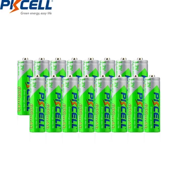 16pcs PKCELL AA akumulator 600mah 1,2 v NIMH aa niski саморазряд precharge baterii 2a akumulator