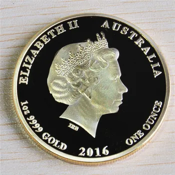 1pcs24k pozłacane repliki Australia 2016 rok Małpy nowa moneta darmowa wysyłka