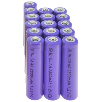 2-24 Lot AA Ni-Cd akumulator NiCd 1.2 v 2800mAh Garden Solar Light Purple Batteries cells for toys
