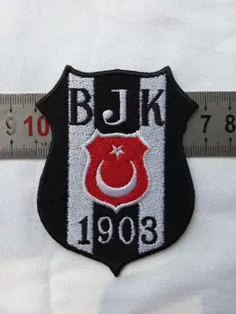 2 szt./lot piłka nożna piłka nożna fussball club Team Besiktas J. K. logo żelaza na poprawki Aufnaeher aplikacja Buegelbild haftowane, turcja