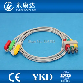2 szt./op. Darmowa wysyłka kompatybilny HP M1500A EKG kabel IEC 3 przewody klip