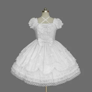 2018 z krótkim rękawem classic Lolita sukienka w stylu vintage krzyż na szyi OP sukienka 7 kolorów dla dziewczynki