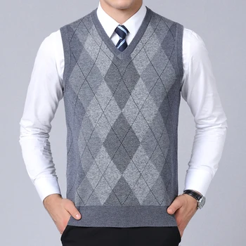2019 Nowy Marka Odzieżowa Swetry Męskie Swetry V Neck Slim Fit Bluzy Z Dzianiny Bez Rękawów Jesień Casual Odzież Męska J709