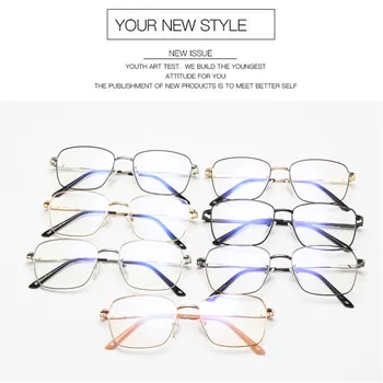 2019 moda retro metalowe płaskie okulary damskie, okulary męskie, okulary optyczne, folie przeciwsłoneczne, ozdoby