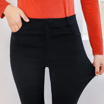2019 plus rozmiar dżinsy Damskie czarne spodnie wysoka talia denim spodnie damskie wysokie rozciągliwy ołówek stretch Damskie spodnie do noszenia na zewnątrz