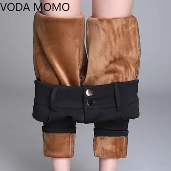 2020 Nowa moda Wysoka Talia jesień zima kobiety grube ciepłe, elastyczne spodnie jakości S-5XL spodnie wąskie typ ołówek spodnie
