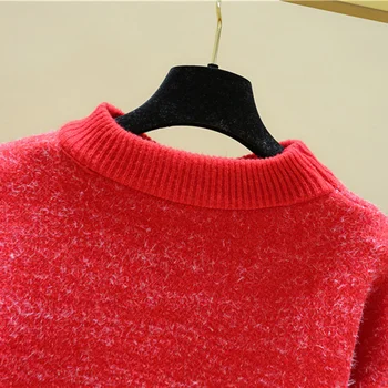 2020 Nowe Brzydkie Świąteczne Swetry O-Neck Sweter Sweterek Płowy Wzór Sweter Damski Świąteczny Łoś Oversize Bluzki Dla Mody