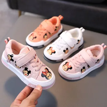 2020 jesień nowy Minnie Mickey dla dzieci obuwie słodka księżniczka moda dziewczyna dziecko oddychająca miękka podeszwa dla Dzieci buty do biegania