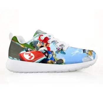 2020 moda dziecięca dźwiękowa buty dla dzieci Dziecięce buty do biegania dla dzieci chłopcy dziewczęta dzieci Mario Sonic codzienne mieszkania oddech sznurowanie buty
