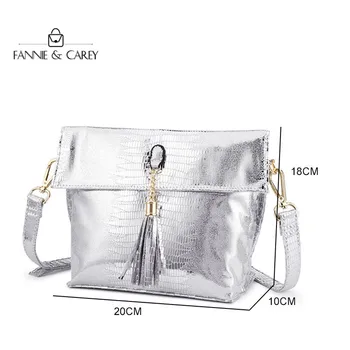 2020 moda nowe srebrne Torebki damskie markowe torby na ramię jakość Crossbody znane marki torby panie pędzelkiem kopertówka sprzedaż