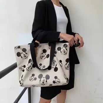 2020 new Disney Korean canvas bag large capacity tote bag Mickey mouse women fashion print ramię przekątnej plecak