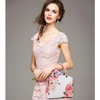 2020 nowa drukowanie kwiat damskie torebki skóra ekologiczna torba dla kobiet projektant damska torba znanej marki torba L8-230