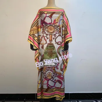 2020 nowe modne sukienki Bazin print дашики długie suknie dla kobiet długa bluzka Yomadou Color Pattern oversize