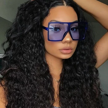 2020 plastikowe oversize damskie okulary kwadratowe markowe markowe okulary z dużą ramą dla kobiet UV400 okulary oculos masculino