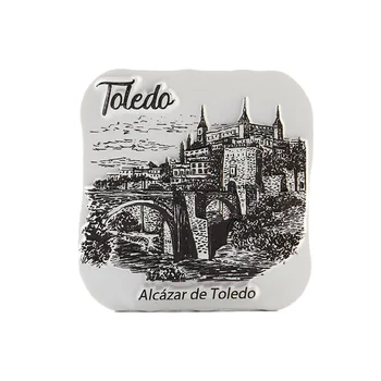 2020 twórczy Hiszpania podróży pamiątka magnetyczny lodówka Toledo ręcznie malowane 3D żywicy lodówka magnes do dekoracji kuchni