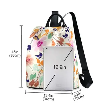 2021 Nowy Anti Theft Mutifunction Damski Plecak Flower Drukowania Dla Dziewczyn Szkolna Torba Sportowa Torba Podróżna Mochila Mujer Sac