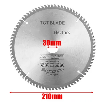 210mm 80T TCT New Circular Saw Blade 30mm Bore HSS kółko tnące z Редукционными pierścieniami do Bosch Makita festool other circular saw