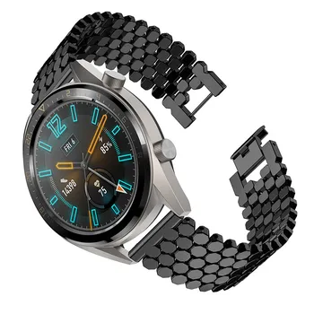 22 mm bransoletka dla Samsung Galaxy watch 46 mm wysokiej jakości bransoleta ze stali nierdzewnej pasek metalowy pasek do Huawei watch gt 2e