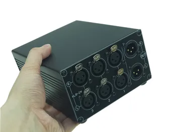 3 sposoby selektora źródeł sygnału Hifi 3(1)-in-1(3)-Out XLR Balance Stereo Audio Switch Przełącznik pasywny przełącznik Splitter Box