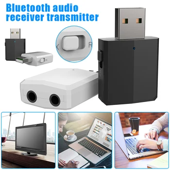 3 w 1 USB Bluetooth 5.0 audio nadajnik odbiornik adapter do TV PC komórkowe DQ-Drop