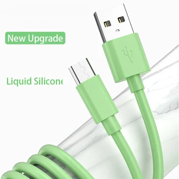 3A Micro USB szybkie kabel do ładowania płyn Silikonowy kabel do transmisji danych dla telefonów komórkowych Xiaomi Redmi Note 4 5 Android Microusb ładowarka przewody