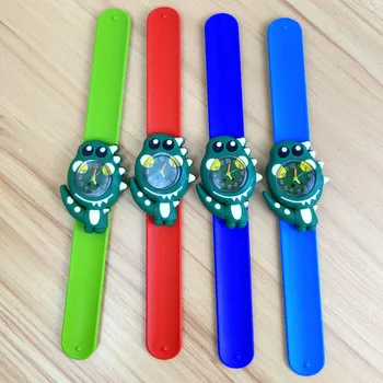 4 kolory dinozaur forma kwarcowy dla dzieci zegar klikając bez przycisku chłopcy dziewczęta dziecko zegarek dzieci prezent na urodziny zegarek zegarki