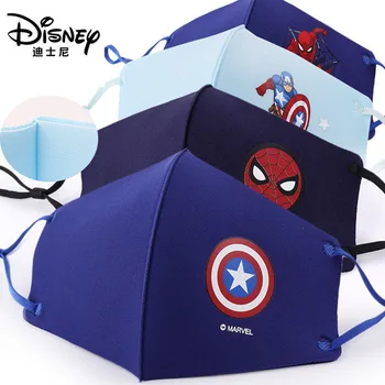 4 szt./op. zmywalny jednorazowe Disneya dla dzieci maski do twarzy Marvel Spiderman Frozen gąbka Anti-Dust Protective toys 3-12Y