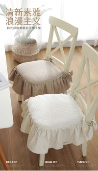 45x45cm biały kahki księżniczka falbanka bawełna poduszka krzesło fotel mata oddychająca walf sprawdzić jadalnia krzesło mata