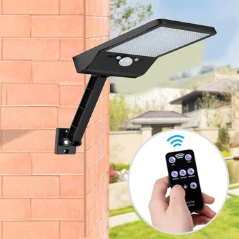 48 LED Garden Light Outdoor remote control solar street light PIR Motion Sensor, Solar Wall Emergency Security Lamp