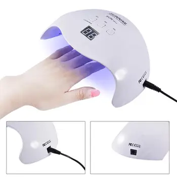 48W LED UV Gel Nail Dryer 21 LED Lamp Dryer For Drying Gel Nail Polish Auto Sensor 30S 60S 90S Timed Nail Art Manicure Tools