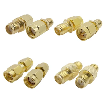 4pcs SMA Male Plug / Female Jack to RP-SMA Male Plug / Female Jack RF Coaxial Adapter Coax Connector Kits