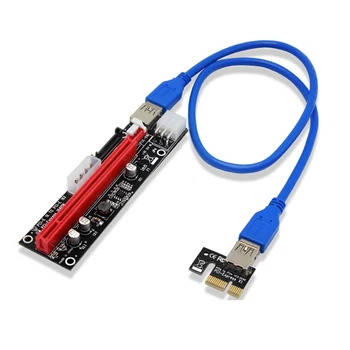 4pin 6pin SATA Power PCI Express 16X Slot Riser Card USB 3.0 PCI-E PCI-Express 1x do 16x PCIE Riser for Bitcoin BTC Miner Mining