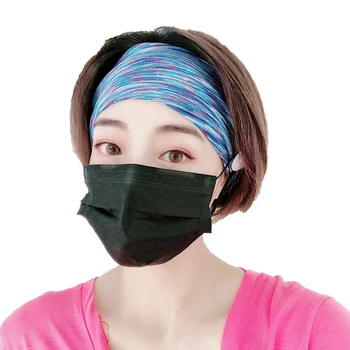4szt joga elastyczne antypoślizgowe ochrona uszu akcesoria do włosów dla pielęgniarek, lekarzy uchwyt osłony twarzy kobiety przycisk opaska szeroka krawędź
