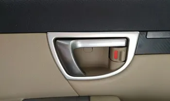 4szt samochodowa wewnętrzna klamka miski pokrywa wykończenie samochodu-stylizacja naklejka nadaje się do Hyundai Santa fe 2006-2012