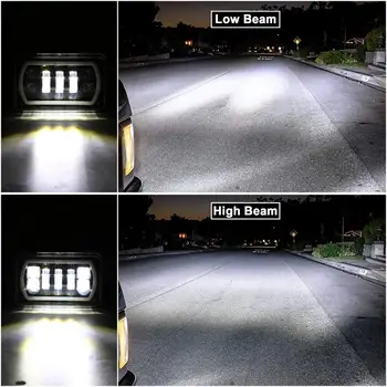 4x6 reflektory led z białym RGB Halo Music Mode Seal Beam wymiana H4651 H4656 H4666 prostokątna led reflektor do ciężarówki Ford