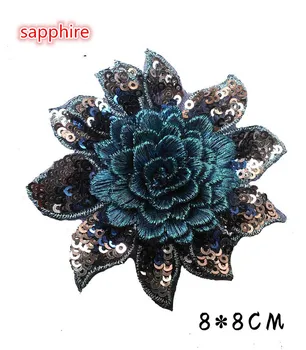 5 szt./lot kolorowe cekiny patch DIY kwiatowy łaty szyć ubrania haftowane aplikacja motyw do ubrań