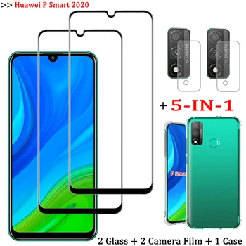 5-w-1cover, szklana pokrywa dla p smart 2020 huawei honor 9a szkło hartowane ochraniacz honor 9 c huawei psmart 2020 capa p-smart-2020