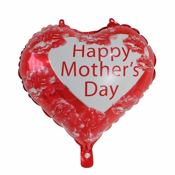 50 szt. Nowy Dzień matki, miłość, kształt serca mama balony hiszpański Szczęśliwy Dzień matki folia aluminiowa balon matki festiwal globos