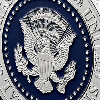 5szt amerykański 45-tka prezydent Donald Trump moneta USA Biały dom, Statua Wolności Srebrna replika kolekcja monet
