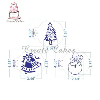 6 szt./kpl. świąteczne szablony szablon formy do ciastek cupcake wzornik zestaw do dekoracji tortu narzędzie
