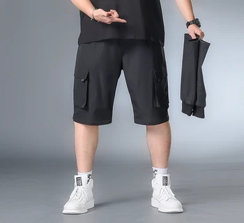 6XL 7XL XXXXL mężczyźni nowe spodnie męskie 2020 jesień biegacze hip-hop spodnie męskie odzież uliczna bawełna casual spodnie odpinane spodnie